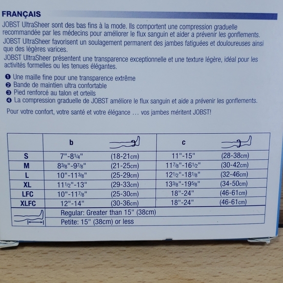 JOBST Compression Stockings 15-20mmHg Closed Toe - Picture 5 of 5